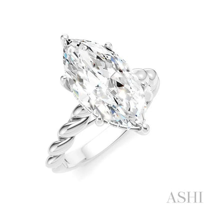 Marquise Shape Semi-Mount Diamond Engagement Ring