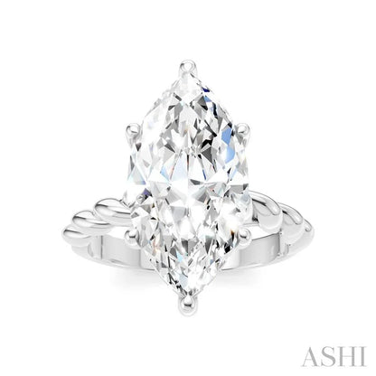 Marquise Shape Semi-Mount Diamond Engagement Ring