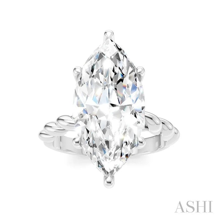 Marquise Shape Semi-Mount Diamond Engagement Ring