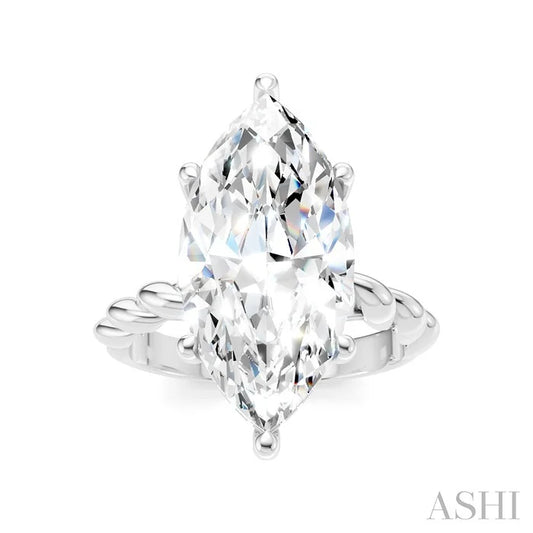 Marquise Shape Semi-Mount Diamond Engagement Ring
