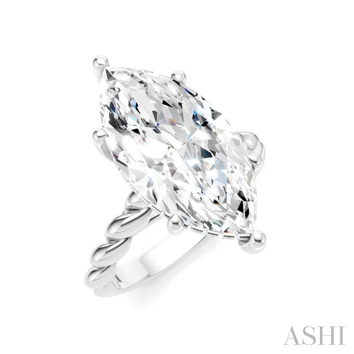 Marquise Shape Semi-Mount Diamond Engagement Ring