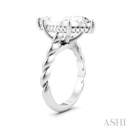 Marquise Shape Semi-Mount Diamond Engagement Ring