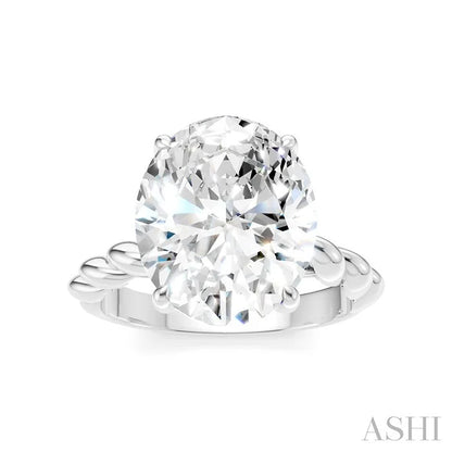 Oval Shape Semi-Mount Diamond Engagement Ring