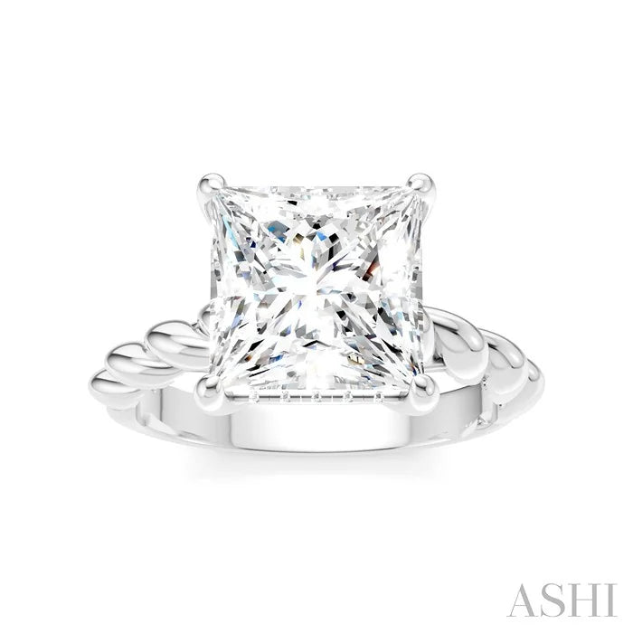 Princess Shape Semi-Mount Diamond Engagement Ring