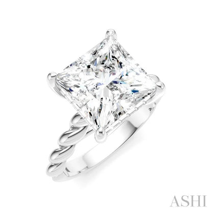 Princess Shape Semi-Mount Diamond Engagement Ring
