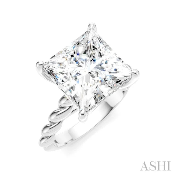Princess Shape Semi-Mount Diamond Engagement Ring