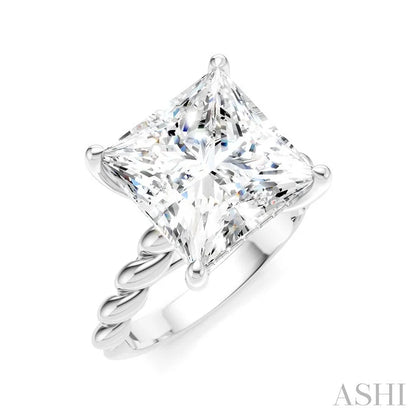 Princess Shape Semi-Mount Diamond Engagement Ring