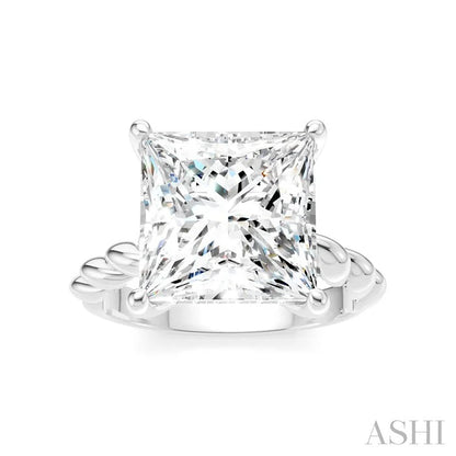 Princess Shape Semi-Mount Diamond Engagement Ring