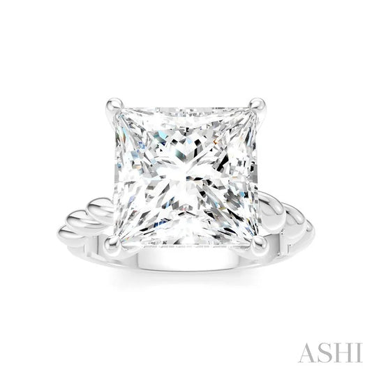 Princess Shape Semi-Mount Diamond Engagement Ring