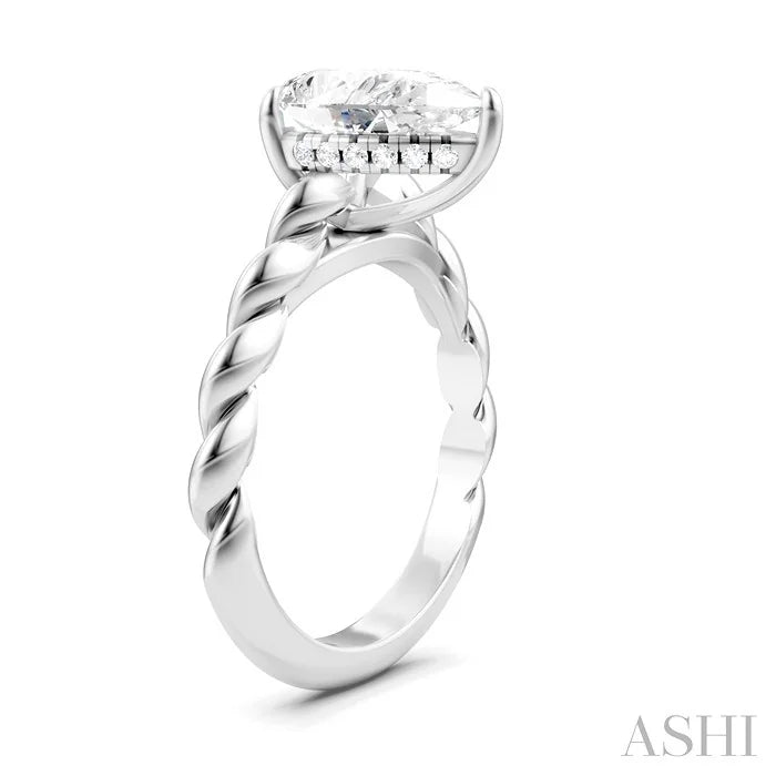 Pear Shape Semi-Mount Diamond Engagement Ring