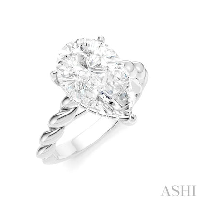Pear Shape Semi-Mount Diamond Engagement Ring