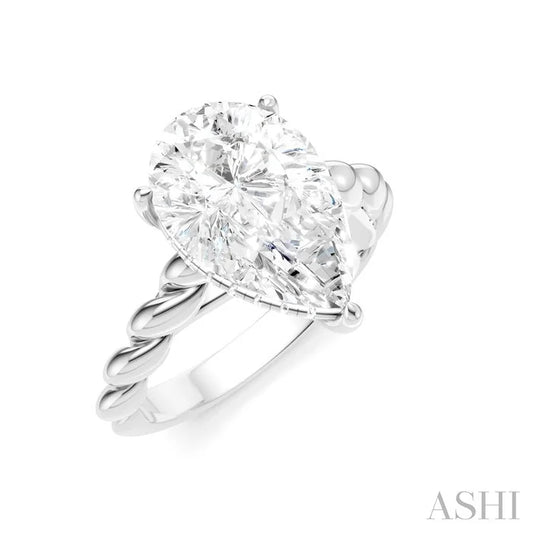 Pear Shape Semi-Mount Diamond Engagement Ring