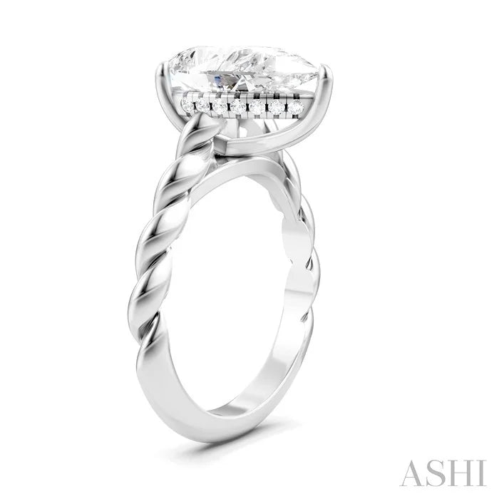 Pear Shape Semi-Mount Diamond Engagement Ring