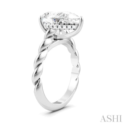 Pear Shape Semi-Mount Diamond Engagement Ring