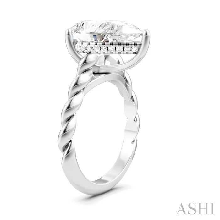 Pear Shape Semi-Mount Diamond Engagement Ring