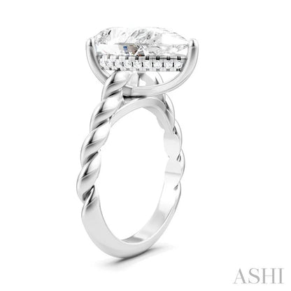 Pear Shape Semi-Mount Diamond Engagement Ring