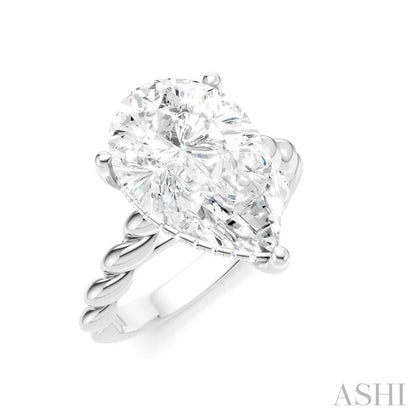 Pear Shape Semi-Mount Diamond Engagement Ring