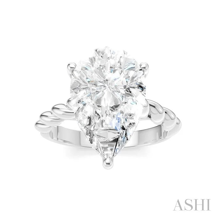 Pear Shape Semi-Mount Diamond Engagement Ring