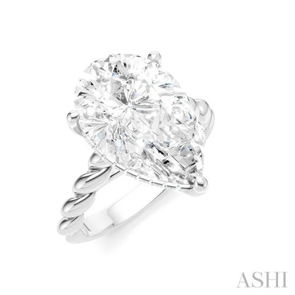 Pear Shape Semi-Mount Diamond Engagement Ring
