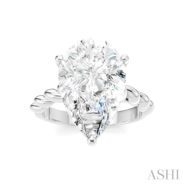 Pear Shape Semi-Mount Diamond Engagement Ring