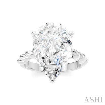 Pear Shape Semi-Mount Diamond Engagement Ring