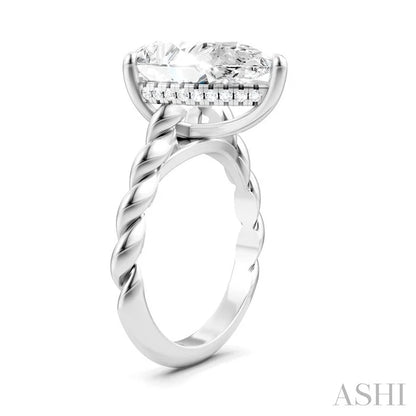 Pear Shape Semi-Mount Diamond Engagement Ring