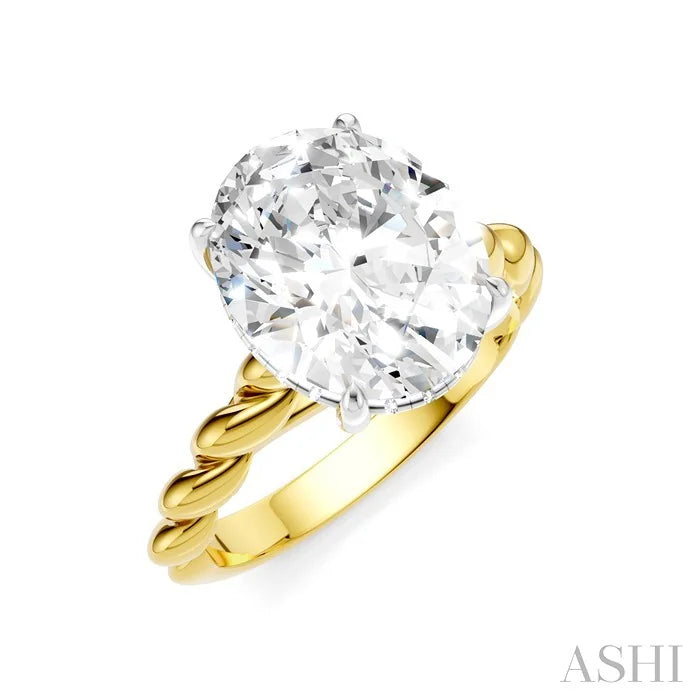 Oval Shape Semi-Mount Diamond Engagement Ring