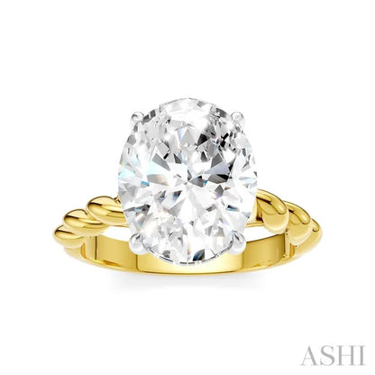Oval Shape Semi-Mount Diamond Engagement Ring