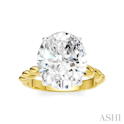 Oval Shape Semi-Mount Diamond Engagement Ring