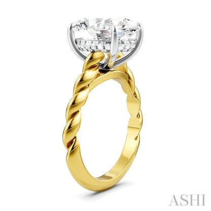 Oval Shape Semi-Mount Diamond Engagement Ring
