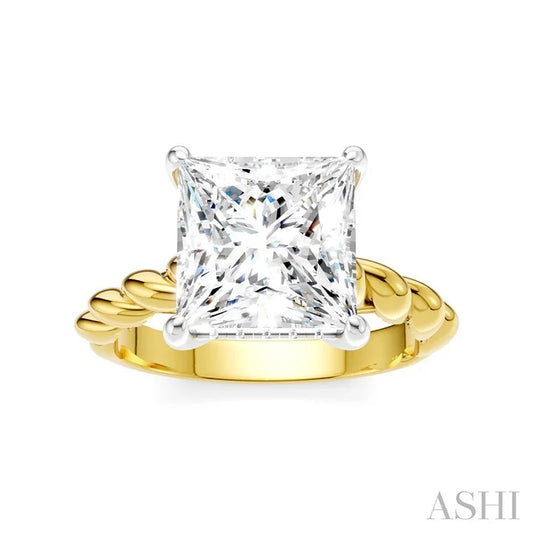 Princess Shape Semi-Mount Diamond Engagement Ring