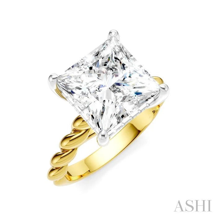 Princess Shape Semi-Mount Diamond Engagement Ring