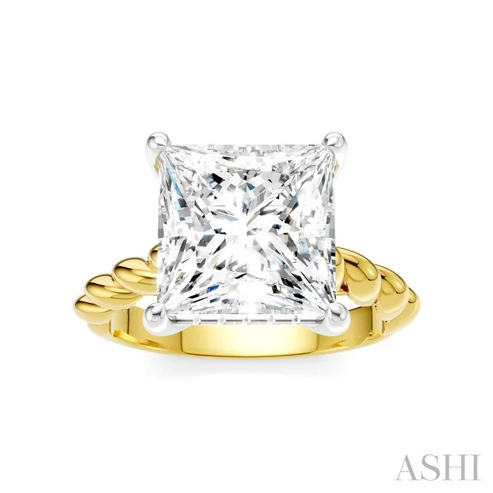Princess Shape Semi-Mount Diamond Engagement Ring