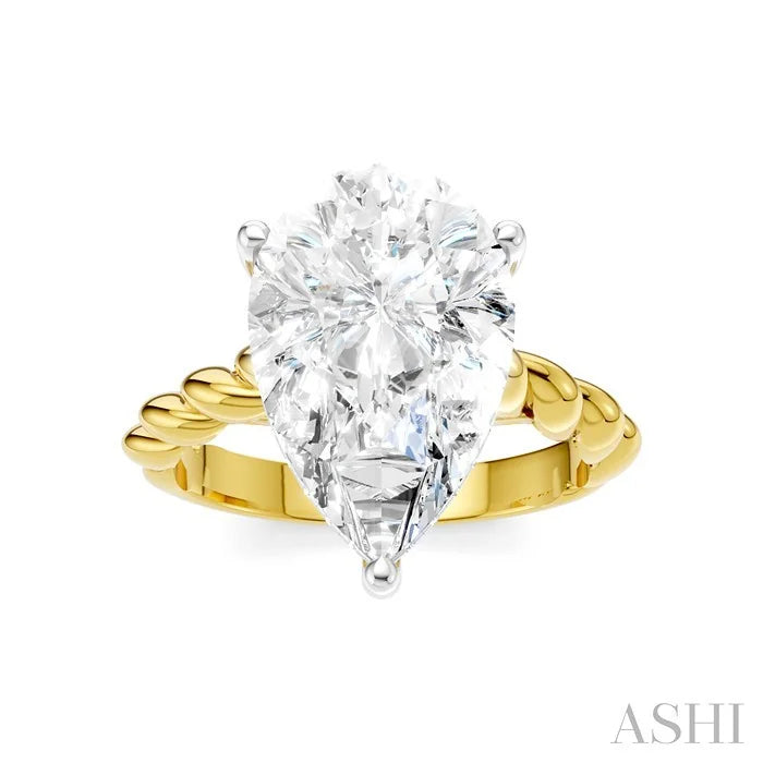 Pear Shape Semi-Mount Diamond Engagement Ring