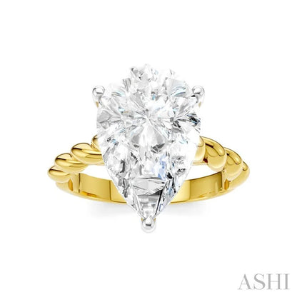 Pear Shape Semi-Mount Diamond Engagement Ring