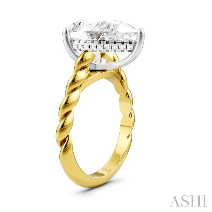 Pear Shape Semi-Mount Diamond Engagement Ring
