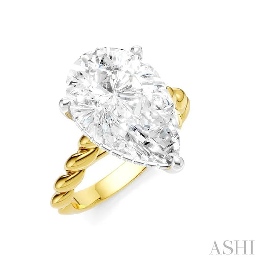 Pear Shape Semi-Mount Diamond Engagement Ring