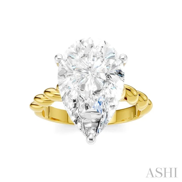 Pear Shape Semi-Mount Diamond Engagement Ring