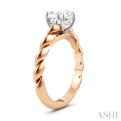 Oval Shape Semi-Mount Diamond Engagement Ring