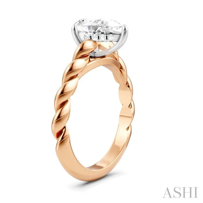 Pear Shape Semi-Mount Diamond Engagement Ring