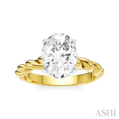 Oval Shape Semi-Mount Diamond Engagement Ring
