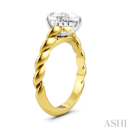 Pear Shape Semi-Mount Diamond Engagement Ring