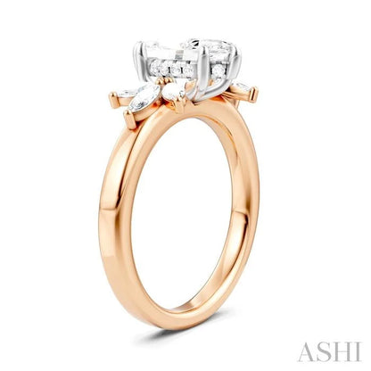 Marquise Shape Semi-Mount Diamond Engagement Ring