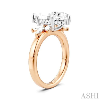 Marquise Shape Semi-Mount Diamond Engagement Ring
