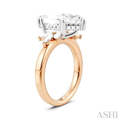 Marquise Shape Semi-Mount Diamond Engagement Ring