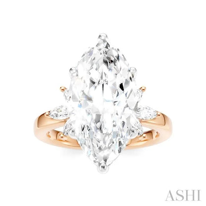 Marquise Shape Semi-Mount Diamond Engagement Ring