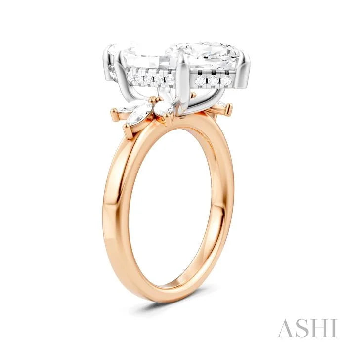Marquise Shape Semi-Mount Diamond Engagement Ring