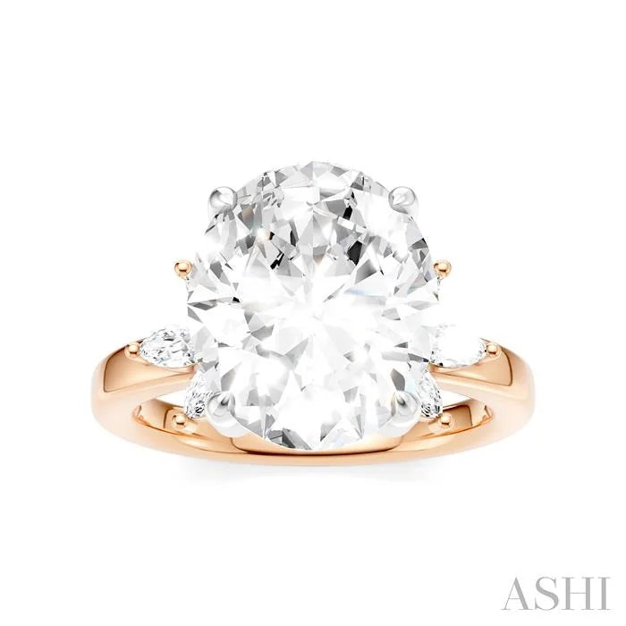 Oval Shape Semi-Mount Diamond Engagement Ring
