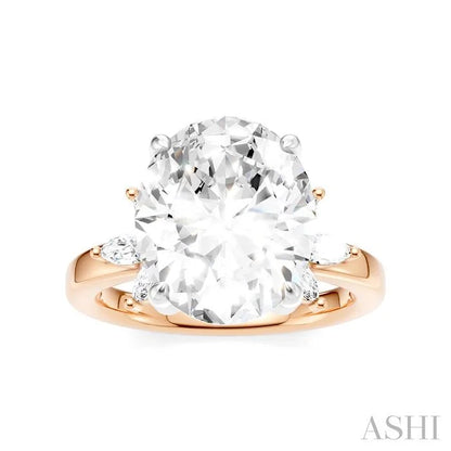 Oval Shape Semi-Mount Diamond Engagement Ring