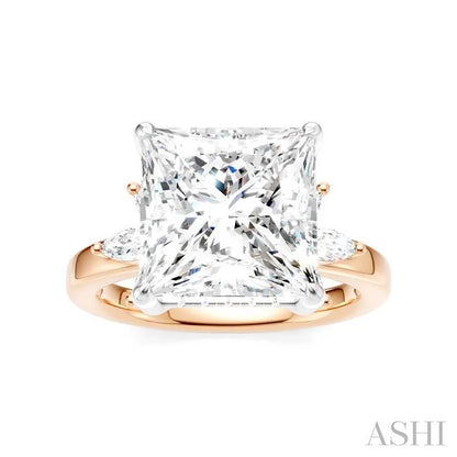 Princess Shape Semi-Mount Diamond Engagement Ring